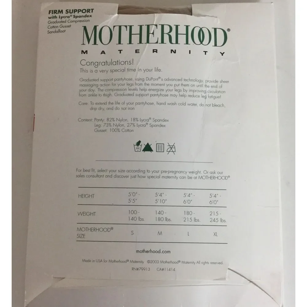 Motherhood maternity pantyhose